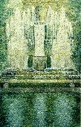 piero ligorio neptunbrunnen i parken Spain oil painting artist